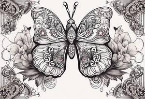 human lungs with butterflies tattoo idea