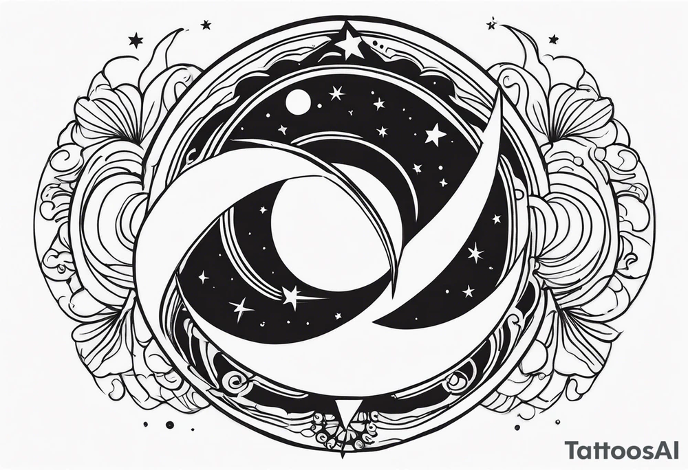 With all my heart and all my soul to the end of the universe To infinity and beyond. sun and moon tattoo idea