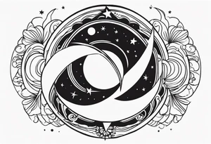 With all my heart and all my soul to the end of the universe To infinity and beyond.  sun and moon tattoo idea