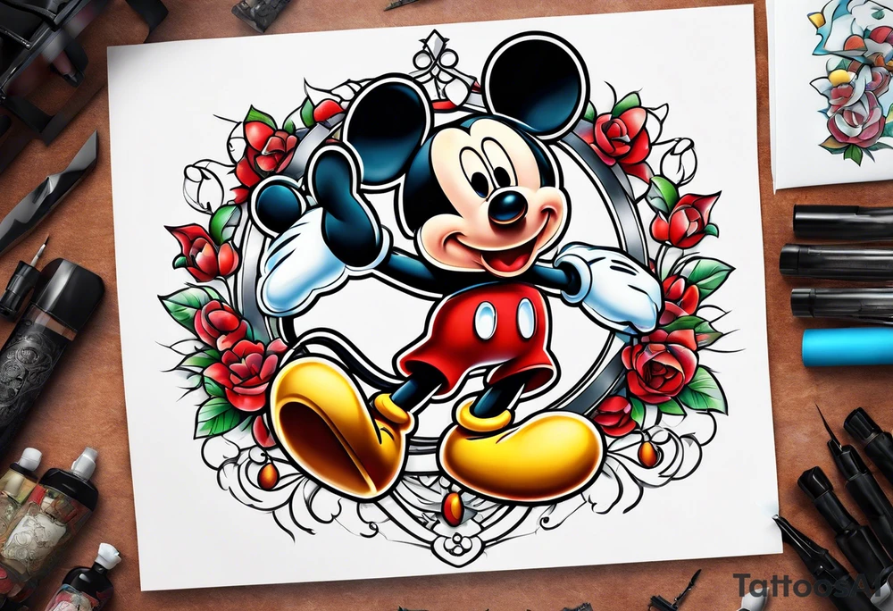 Mickey Mouse tattoo idea