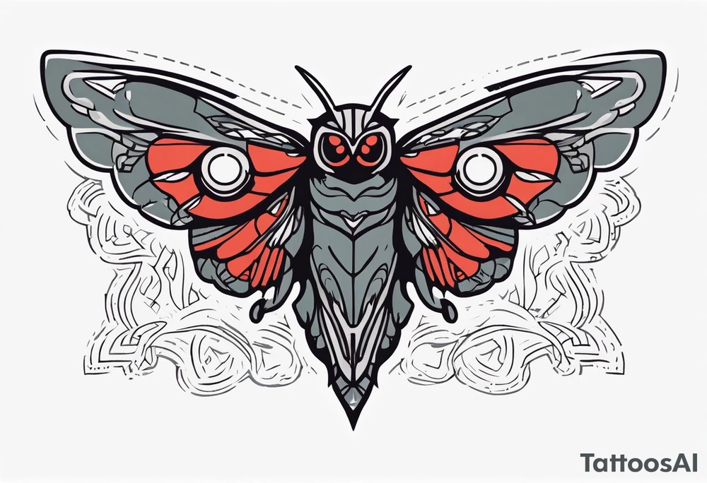 Mothman in action tattoo idea