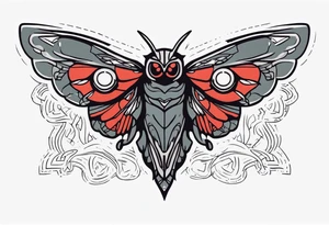 Mothman in action tattoo idea