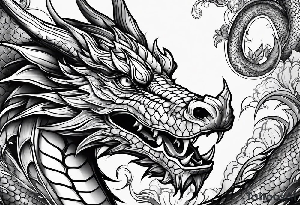 Dragon sexy tattoo idea