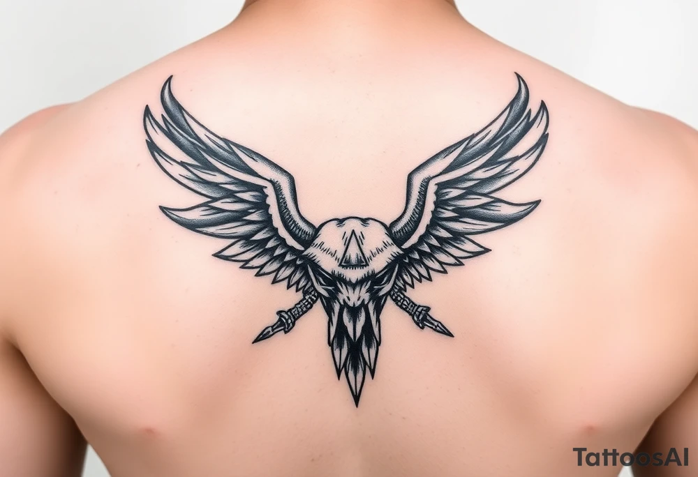 American traditional gold rush vibes tattoo idea