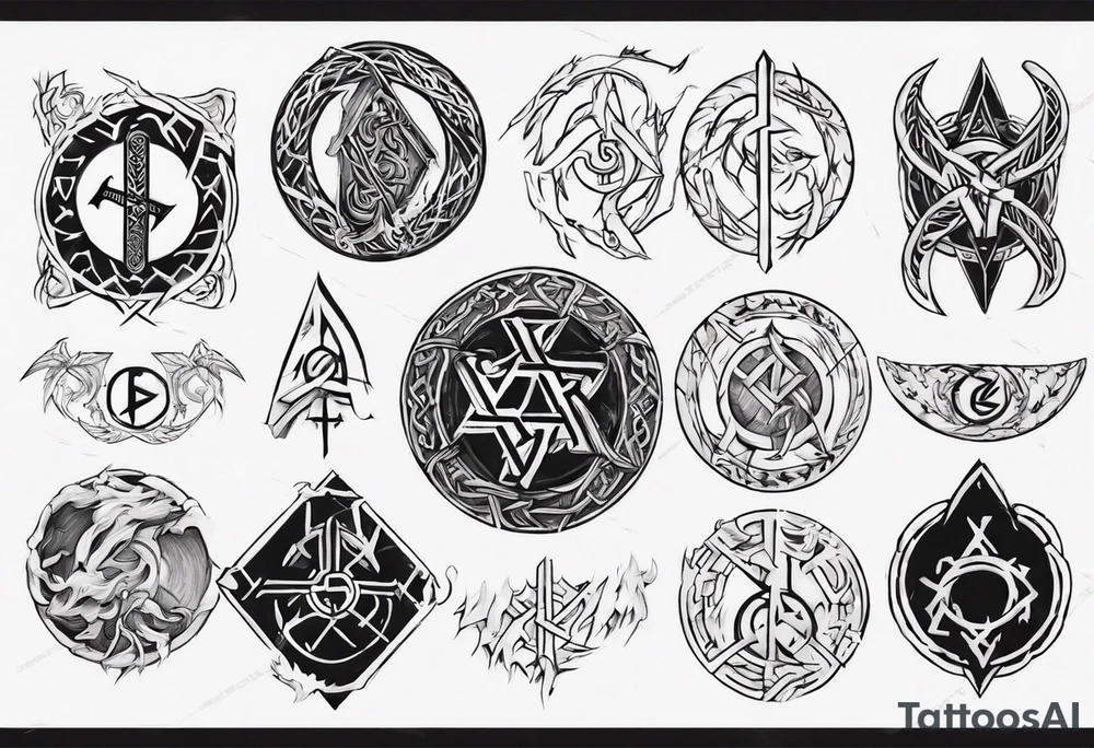 norse gods rune tattoo idea