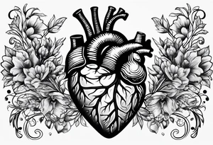 human heart tattoo idea