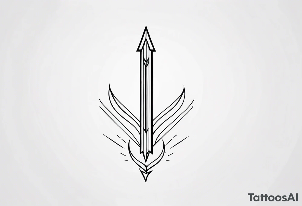Vertical Arrow tattoo idea