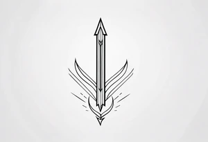 Vertical Arrow tattoo idea