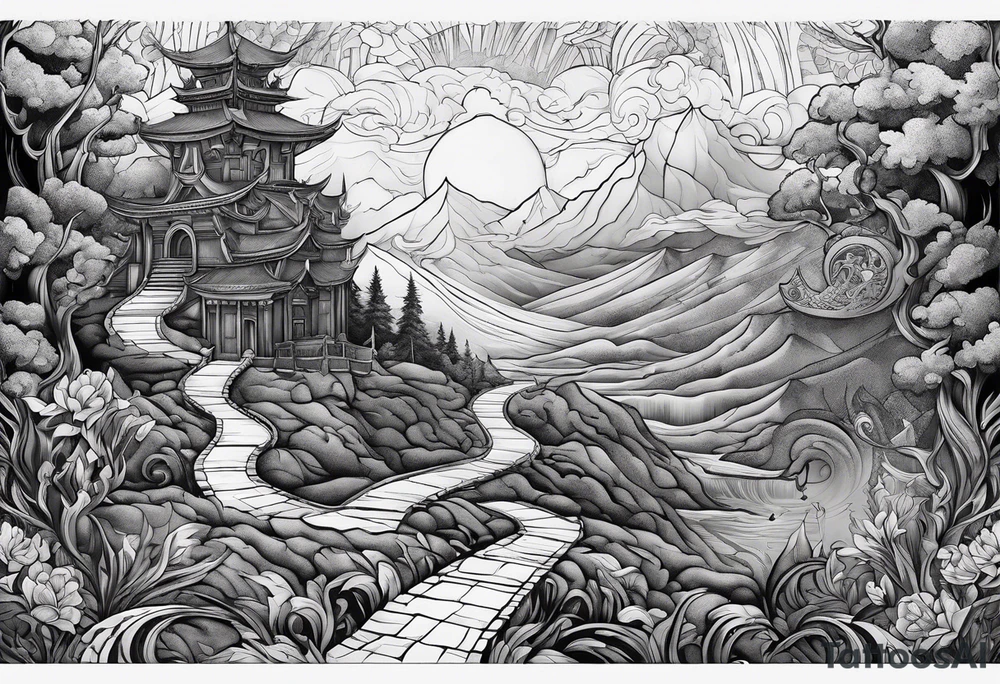 Valhalla steps path tattoo idea