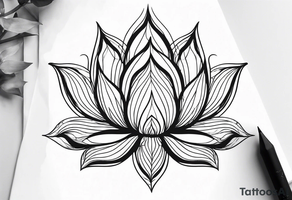 A lotus flower tattoo idea