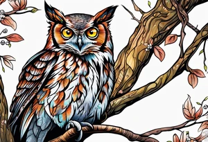 eastern screech owl tattoo idea
