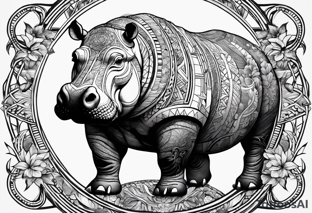 Hippo, flowers, moon, interstella,
fine lines, tribal, geometric tattoo idea Hippo, flowers, moon, interstella,
fine lines, tribal, geometric tattoo idea