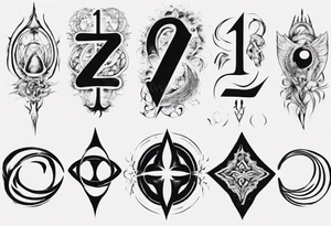Merge in one the number 7, 11 and INFINITE SYMBOL tattoo idea