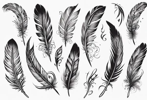 long feather tattoo tattoo idea