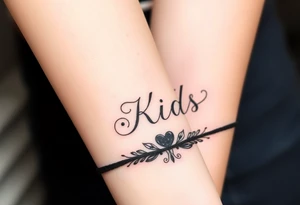 Tattoo ideas with 3 kids name tattoo idea