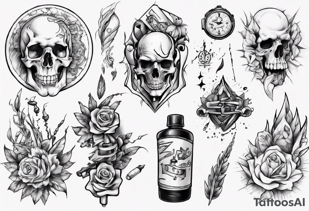 percocet  and lean tattoo idea