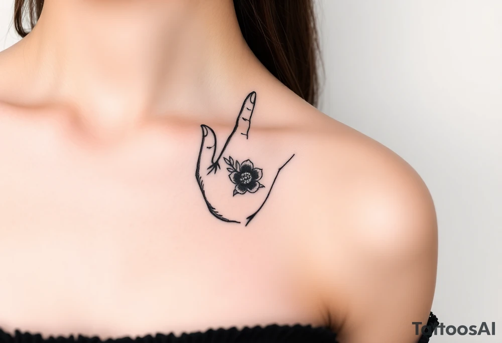 blackwork hand tattoo idea
