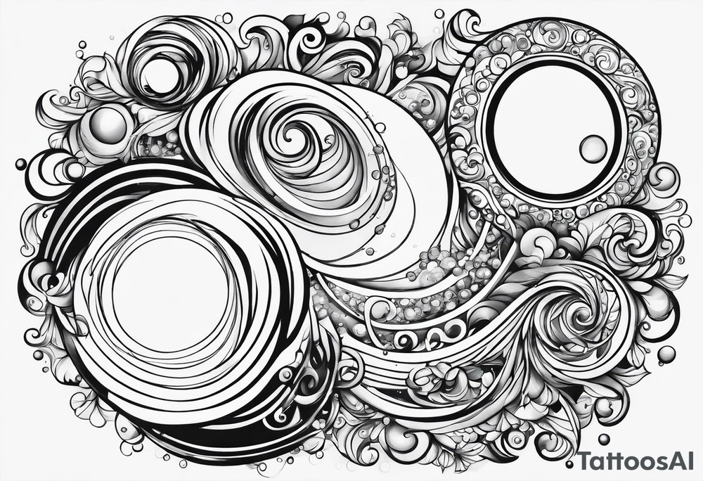 bubbles swirl tattoo idea