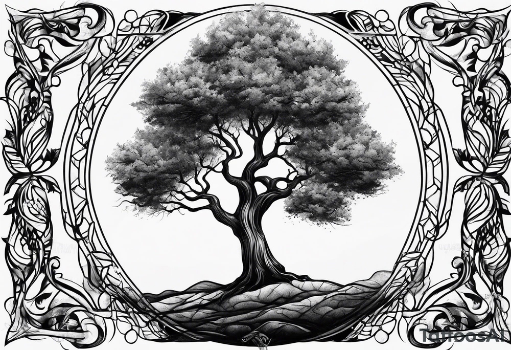 Simple tree no leaves tattoo idea