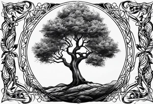 Simple tree no leaves tattoo idea