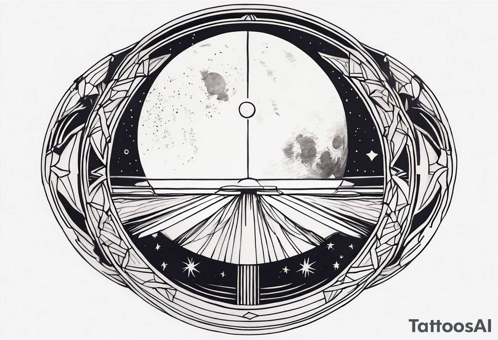 sacred moon tattoo idea