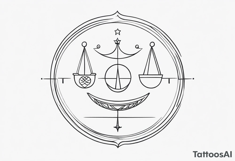 A small fine line combining the Virgo and libra symbols tattoo idea A small fine line combining the Virgo and libra symbols tattoo idea