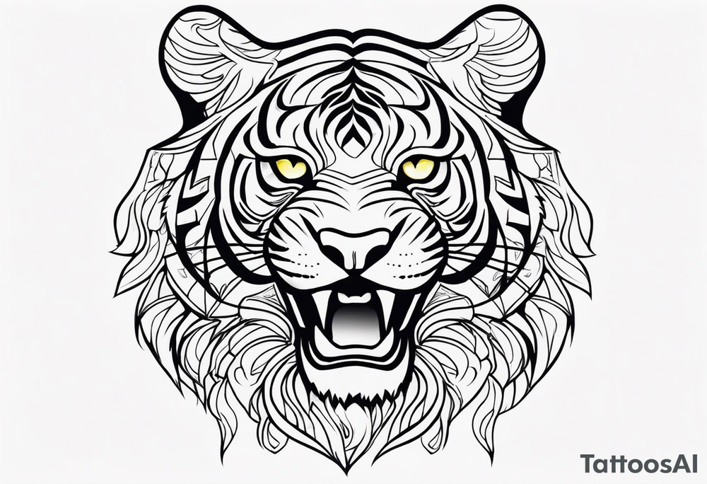 tiger tribal tattoo idea