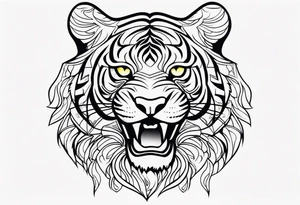 tiger tribal tattoo idea
