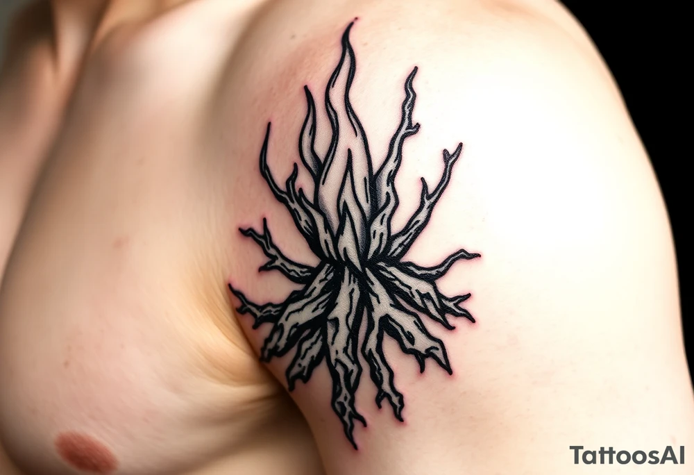 fire in a roots prison tattoo idea