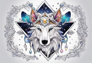 Constellation, animal alien, snowflake tattoo idea
