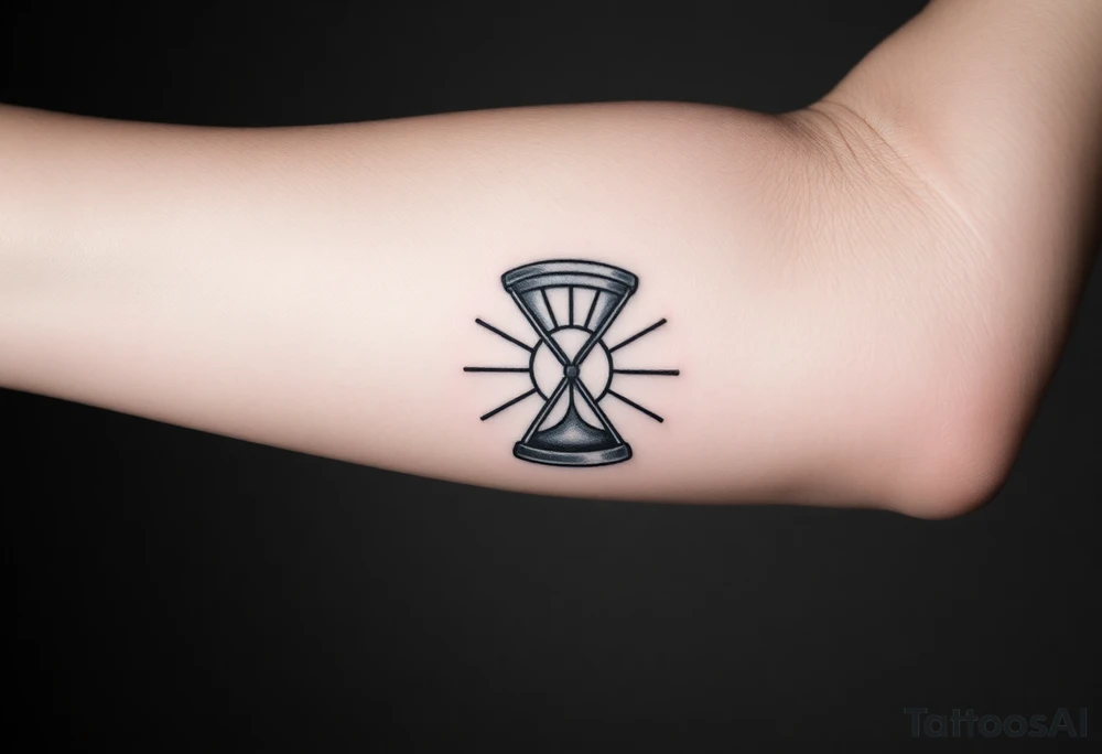 live with what you have and enjoy it to the fullest, hourglass, sun shines down tattoo idea