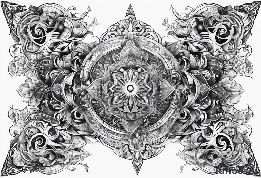 DMT entity that controls multiverse back tattoo tattoo idea