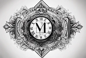 MMIV roman numeral birth date very small forearm stylish tattoo tattoo idea