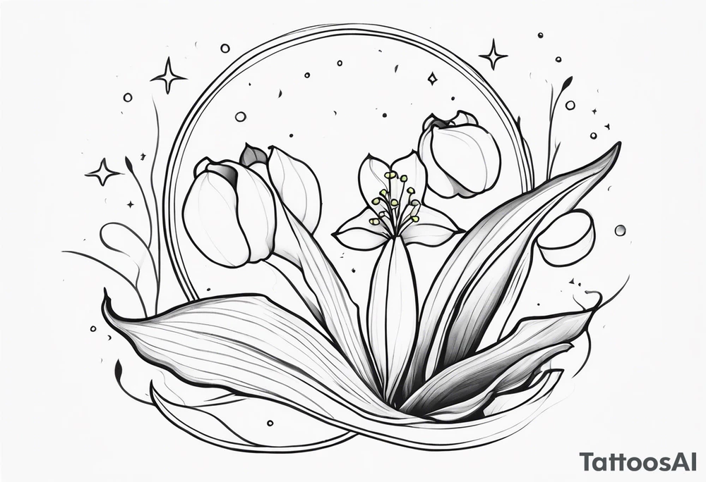 Lilly of the valley and Saturn tattoo idea