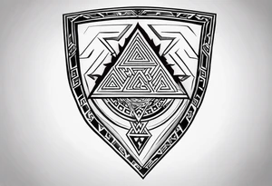 Valhalla valknut battle shield tattoo idea