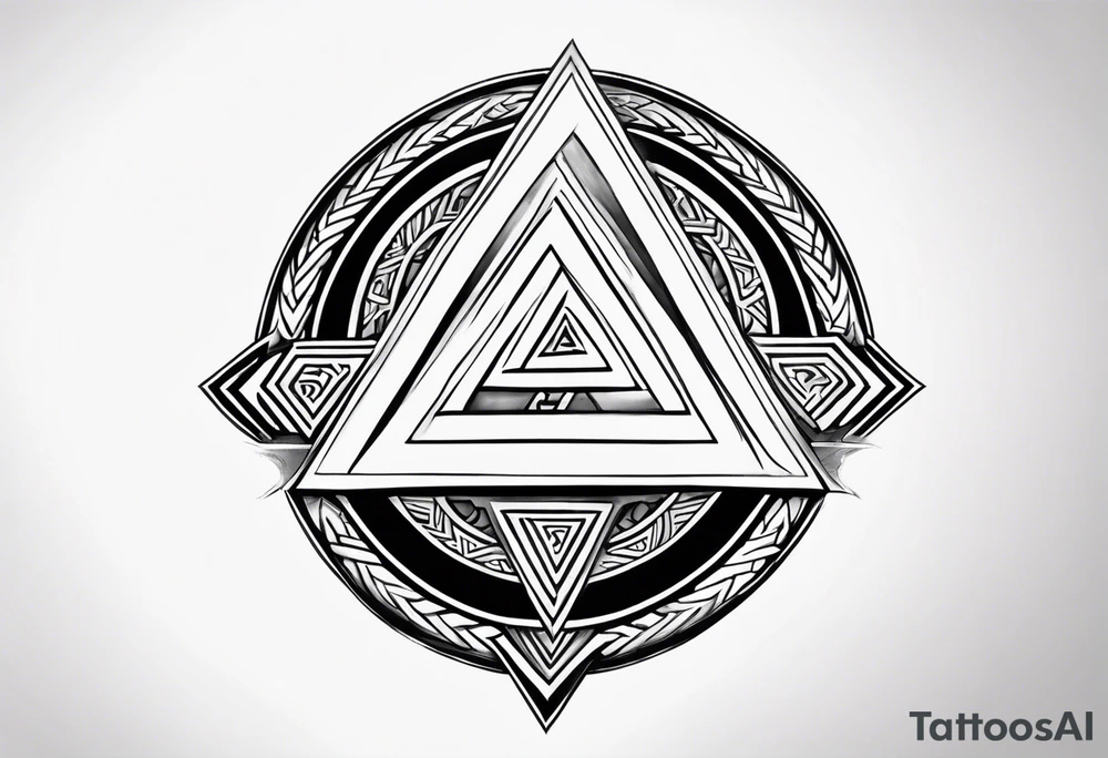Valhalla shield valknut tattoo idea