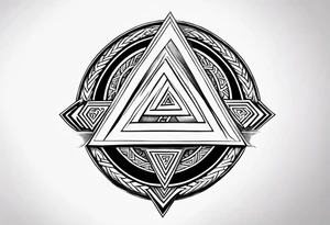 Valhalla shield valknut tattoo idea