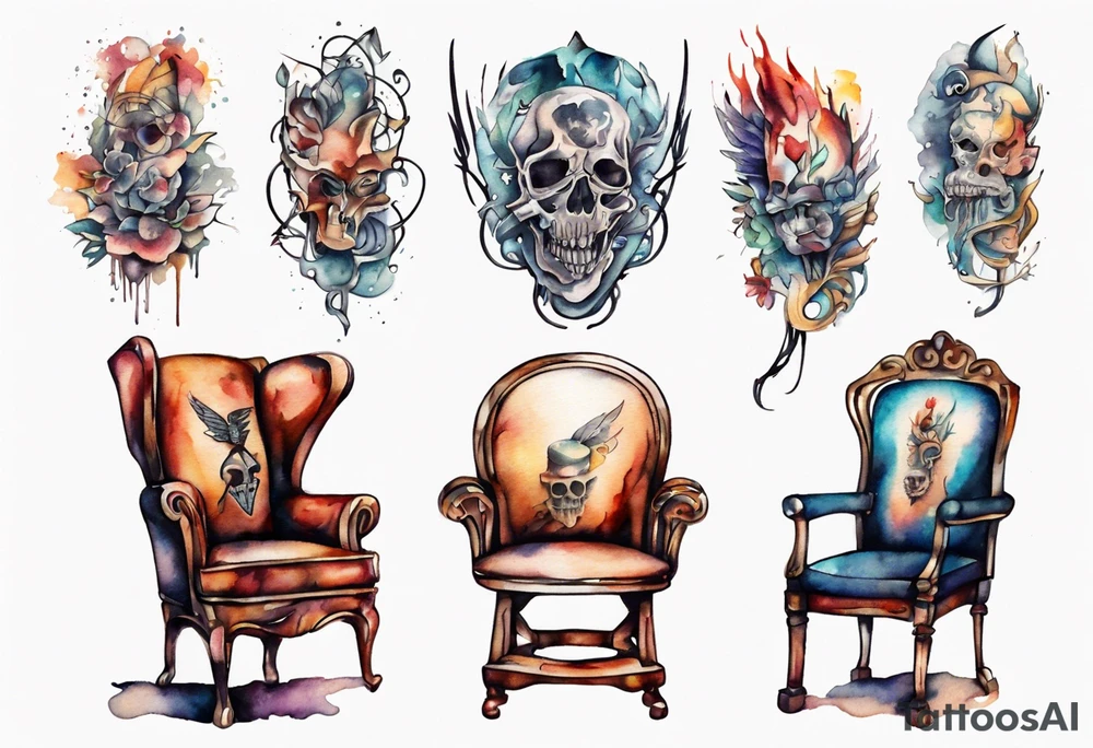 a chair person hybrid tattoo idea