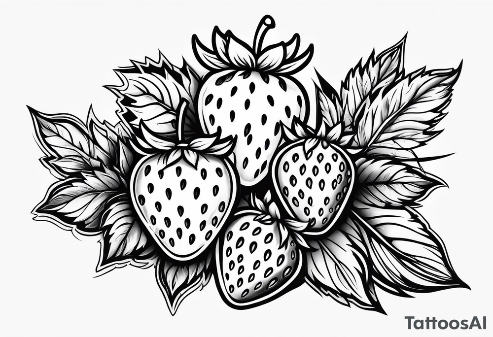 Strawberry tattoo idea