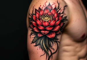 ideas with lotus, egyptian theme (make red and black) tattoo idea