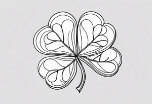a single three leaf clover with vine tattoo idea