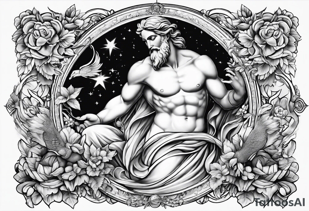 Creation of Adam tattoo idea