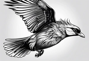 Bird flying to freedom tattoo idea