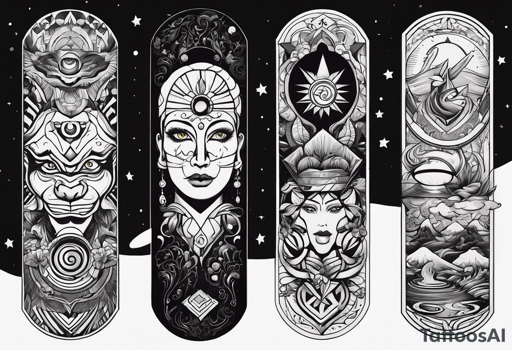 Reincarnation long forearm tattoo tattoo idea