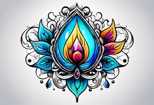 Water drops tattoo idea