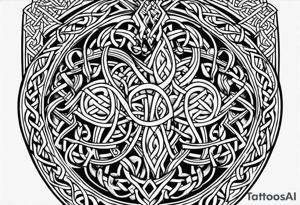 Celtic Viking sleeve tattoo tattoo idea