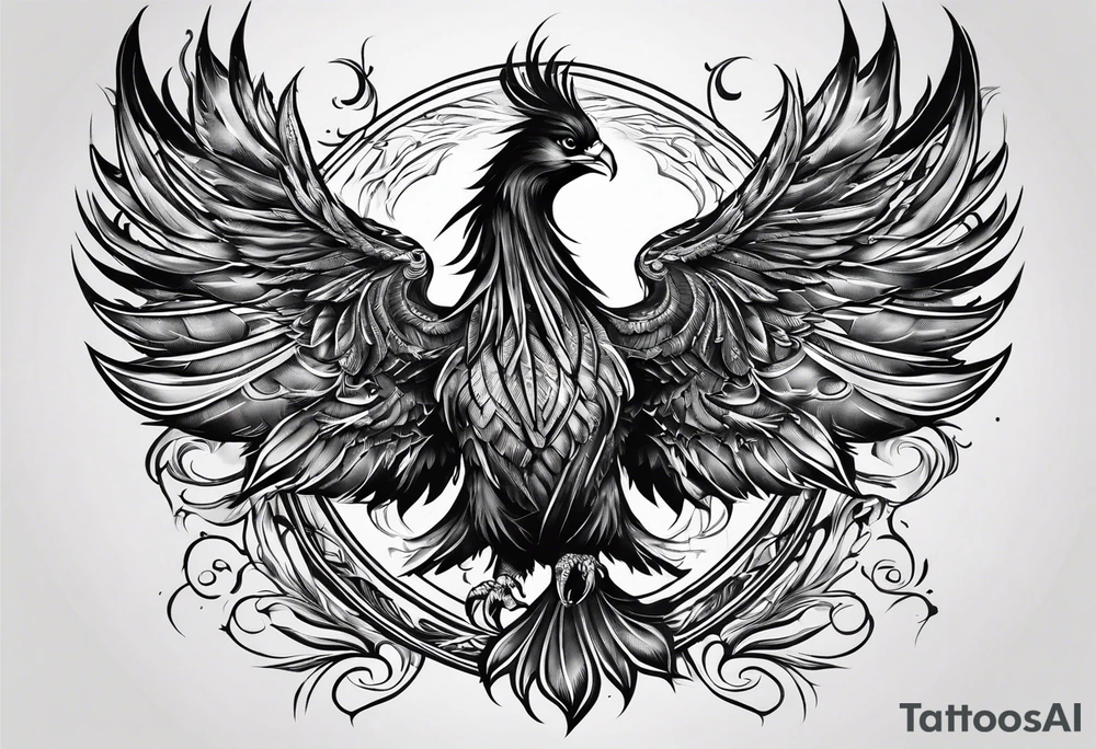 phoenix holding pen tattoo idea
