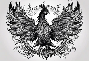 phoenix holding pen tattoo idea