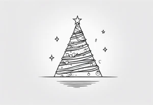 Twinkling Christmas Tree tattoo idea