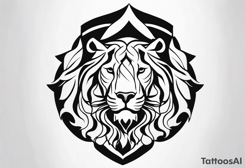 powerful majestic strength tattoo idea